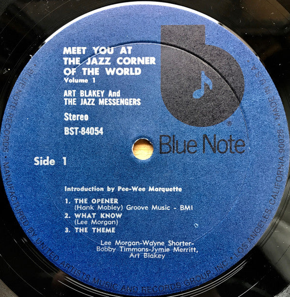 Art Blakey & The Jazz Messengers : Meet You At The Jazz Corner Of The World (Volume 1) (LP, RE)