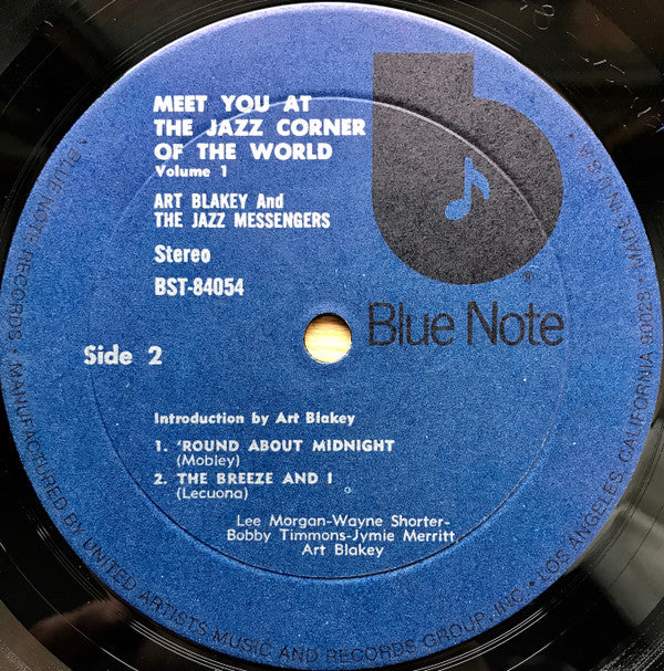Art Blakey & The Jazz Messengers : Meet You At The Jazz Corner Of The World (Volume 1) (LP, RE)
