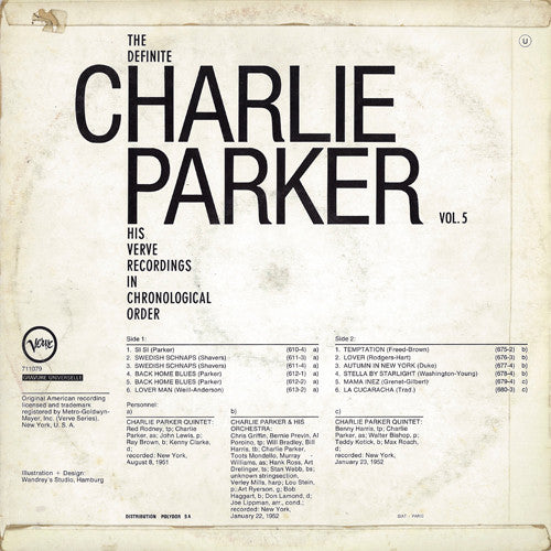 Charlie Parker : The Definite Charlie Parker, Vol. 5 (LP, Comp)