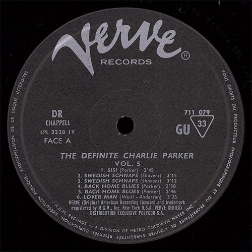 Charlie Parker : The Definite Charlie Parker, Vol. 5 (LP, Comp)