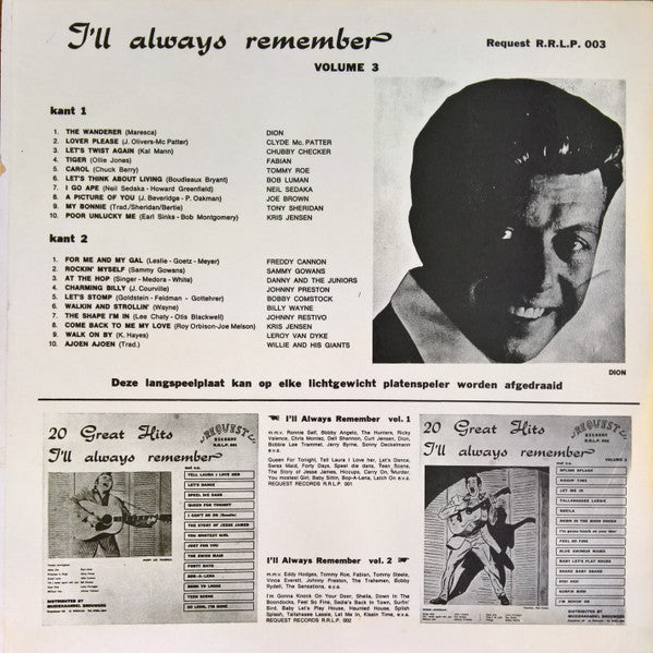 Various : 20 Great Oldies -  I'll Always Remember Volume 3 (LP, Comp)