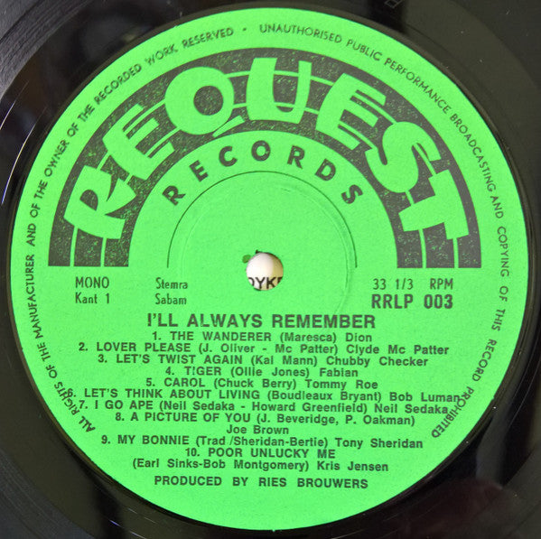 Various : 20 Great Oldies -  I'll Always Remember Volume 3 (LP, Comp)