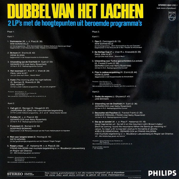 Various : Dubbel Van Het Lachen (2xLP, Comp)