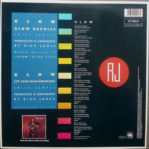 Rick James : Glow (12", Maxi)