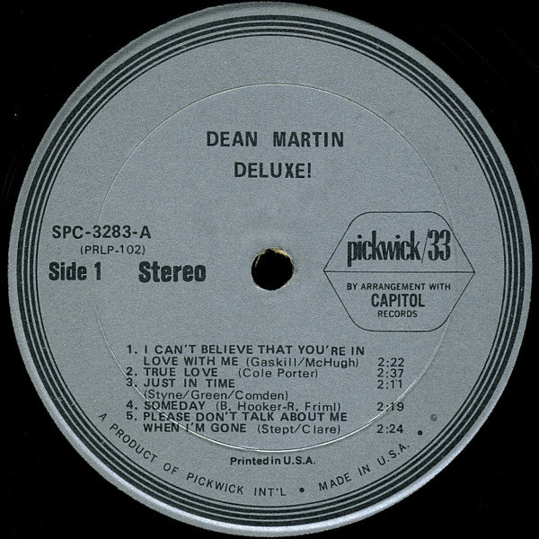 Dean Martin : Deluxe (LP, Album, RE)