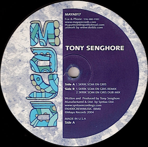 Tony Senghore : Skrik Som En Gris (12")