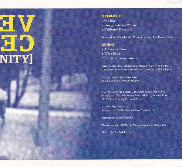 Vermont + Centro-Matic : Vermont + Centro-Matic = Opportunity (CD, EP)