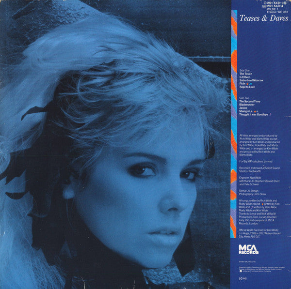 Kim Wilde : Teases & Dares (LP, Album, Rec)