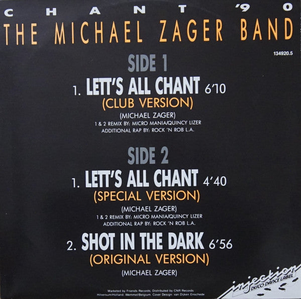 The Michael Zager Band : Let's All Chant '90 (12")