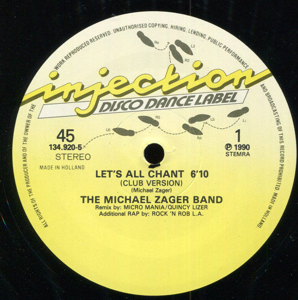 The Michael Zager Band : Let's All Chant '90 (12")