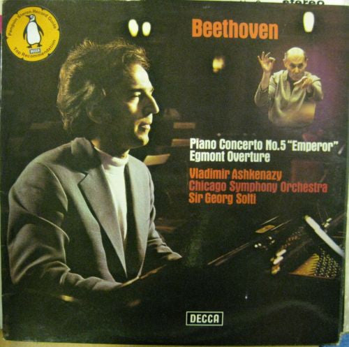 Ludwig van Beethoven - Vladimir Ashkenazy, Chicago Symphony Orchestra, Georg Solti : Piano Concerto No. 5 "Emperor" / Egmont Overture (LP)