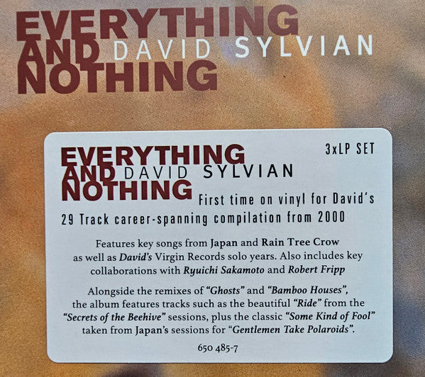 David Sylvian : Everything And Nothing (3xLP, Comp, RE)