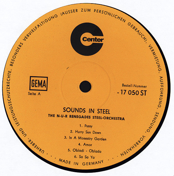 The N-U-R Renegades Steel Orchestra : Sounds In Steel (LP, Album)