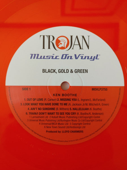 Ken Boothe : Black Gold & Green (LP, Album, Ltd, Num, RE, Ora)