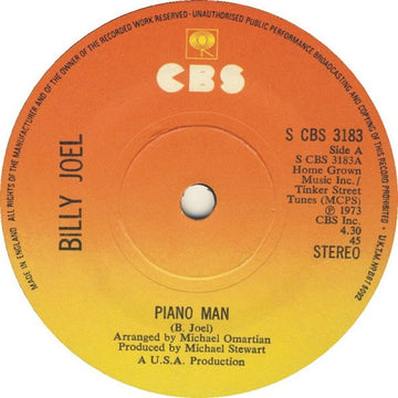 Billy Joel : Piano Man (7", Single)