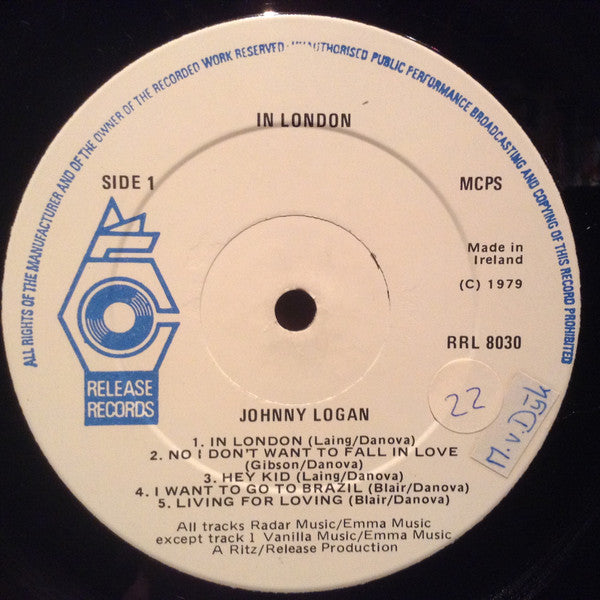 Johnny Logan : In London (LP)