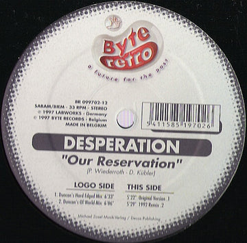 Desperation : Our Reservation (12")