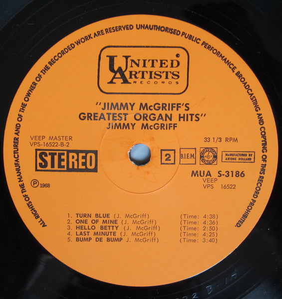 Jimmy McGriff : Jimmy McGriff's Greatest Organ Hits (LP, Comp)
