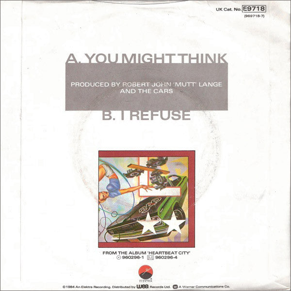 The Cars : You Might Think (7", Single)