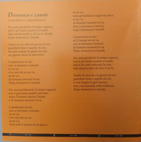 Angelo Branduardi : Domenica E Lunedì (CD, Album)