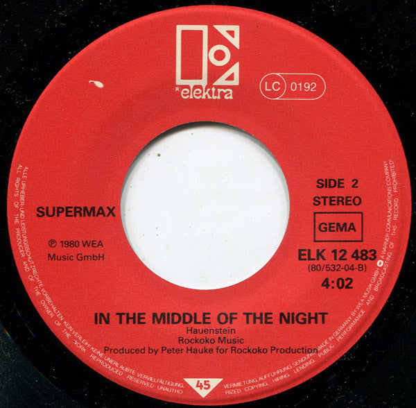 Supermax : Ganja Generation / In The Middle Of The Night (7", Single)