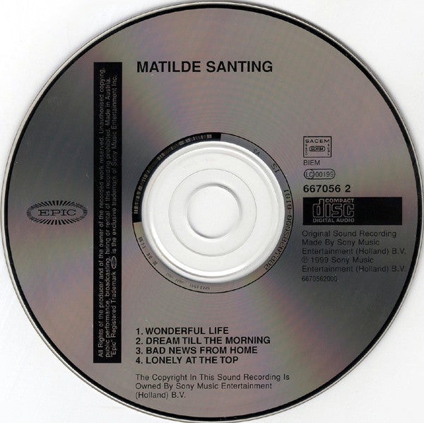 Mathilde Santing And The Oversoul 13 : Wonderful Life (CD, Single)