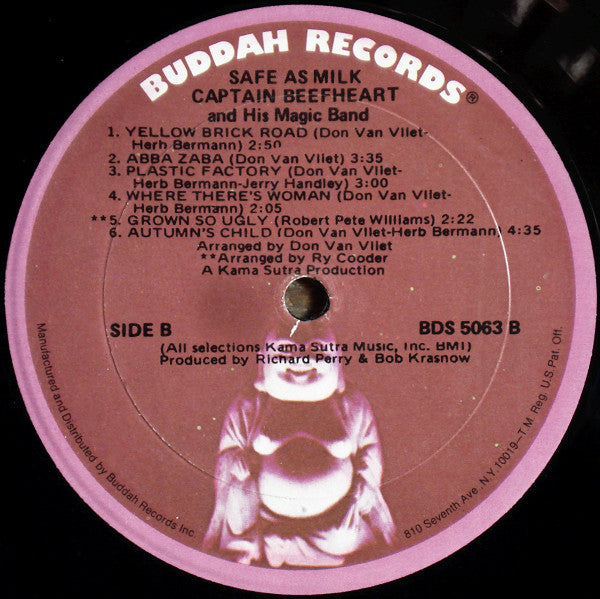 Captain Beefheart And His Magic Band* : Safe As Milk (LP, Album, RE, Bro)