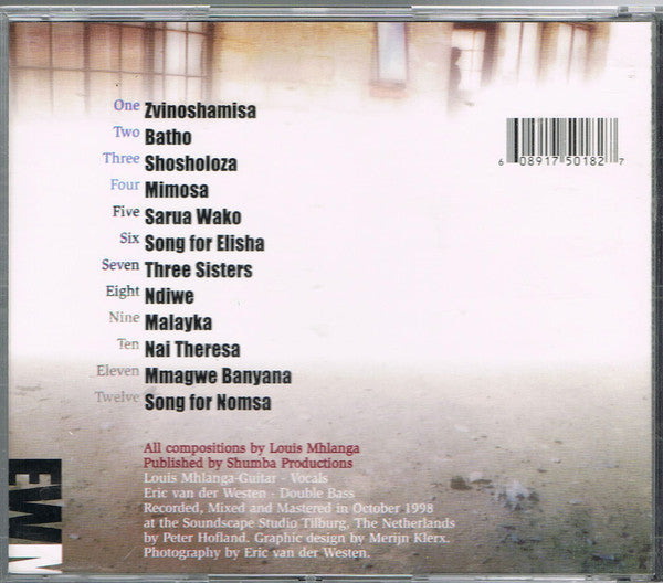 Louis Mhlanga, Eric Van Der Westen : Song For Nomsa (CD, Album)
