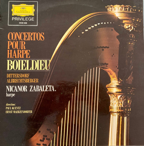 Boieldieu* / Dittersdorf* / Albrechtsberger* / Nicanor Zabaleta : Concertos Pour Harpe (LP)