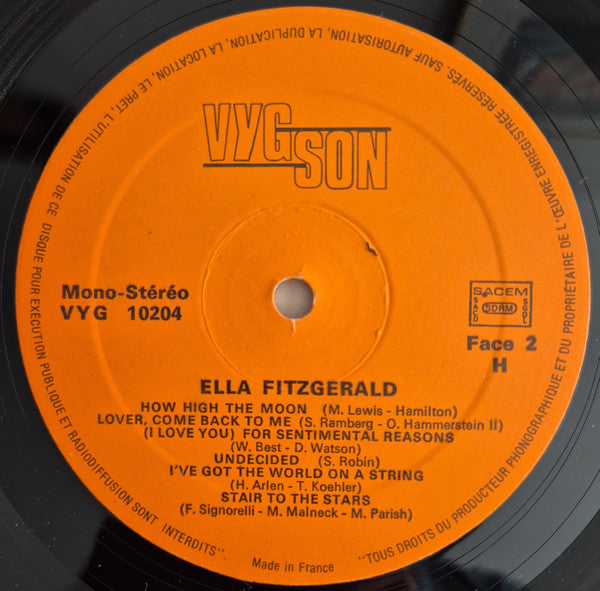 Ella Fitzgerald : Ella Fitzgerald (LP, Comp)