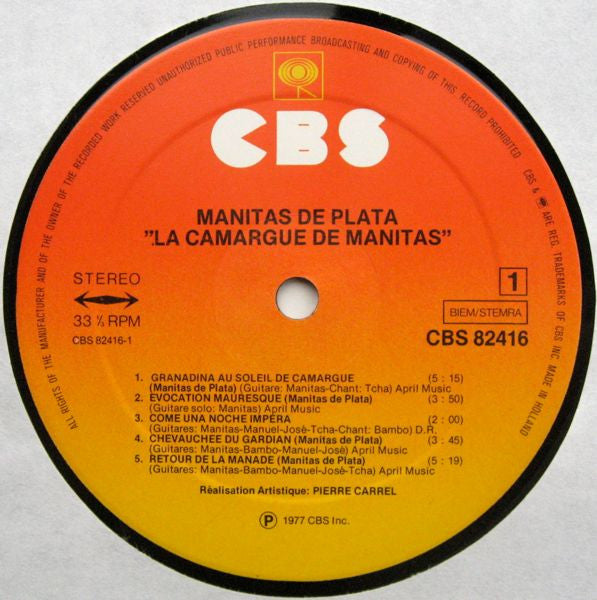 Manitas De Plata : La Camargue De Manitas (LP, Album)