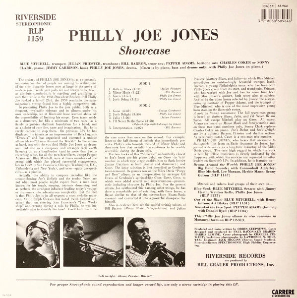 "Philly" Joe Jones : Showcase (LP, Album, RE)