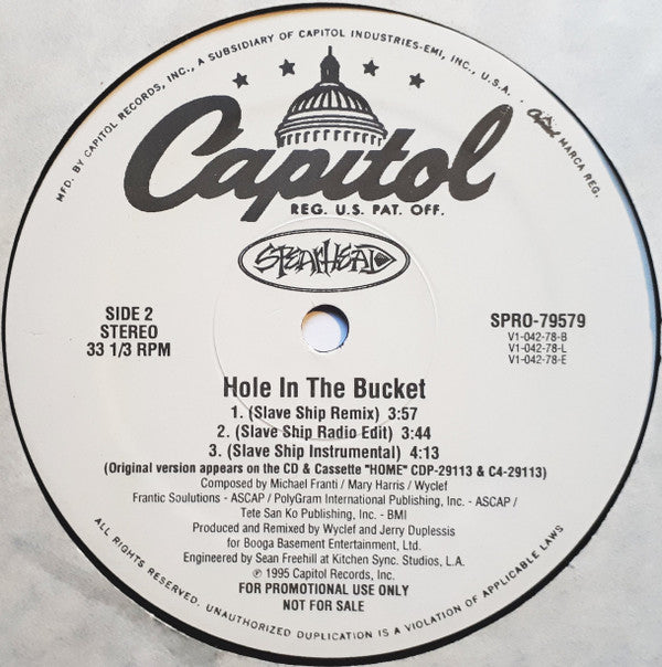 Spearhead : Hole In The Bucket (Slave Ship Remix) (12", Promo)