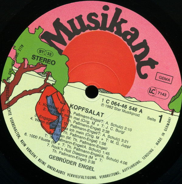 Gebrüder Engel : Kopfsalat (LP, Album)