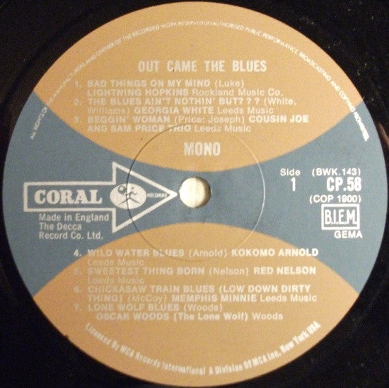 Various : Out Came The Blues (LP, Comp)
