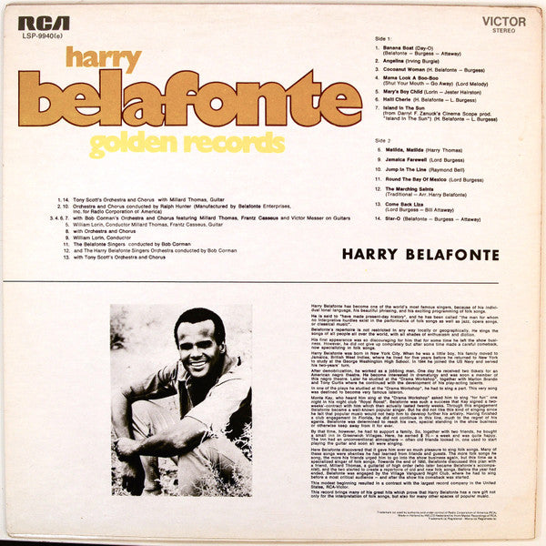 Harry Belafonte : Golden Records (LP, Comp)