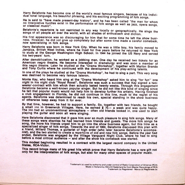 Harry Belafonte : Golden Records (LP, Comp)