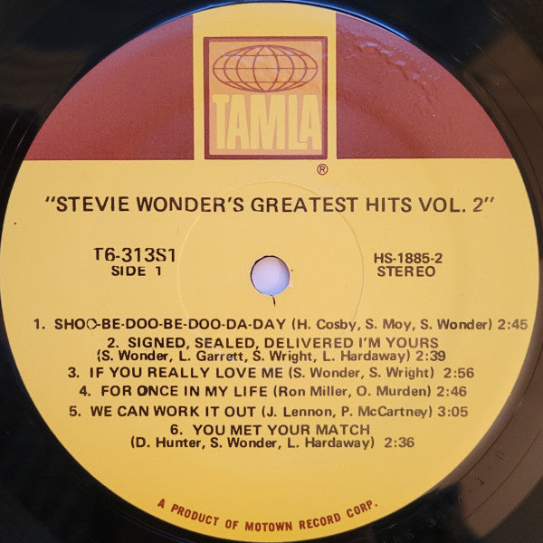 Stevie Wonder : Stevie Wonder's Greatest Hits Vol. 2 (LP, Comp, RE, Mon)