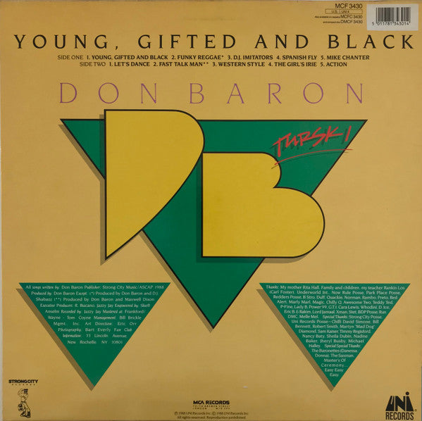 Don Baron : Young Gifted And Black (LP, Album)