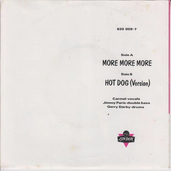 Carmel (2) : More More More (7", Single)