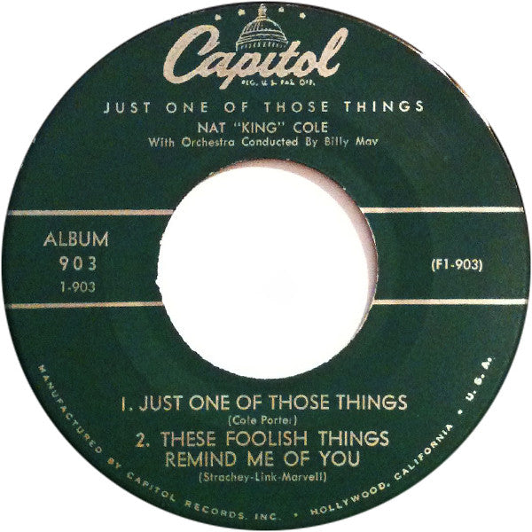 Nat King Cole : Just One Of Those Things, Part 1 (7", EP)