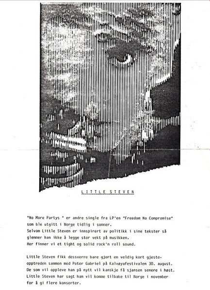 Little Steven : No More Party's (7", Single)