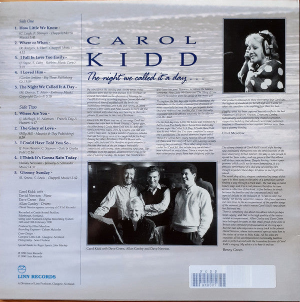 Carol Kidd : The Night We Called It A Day (LP, Album)