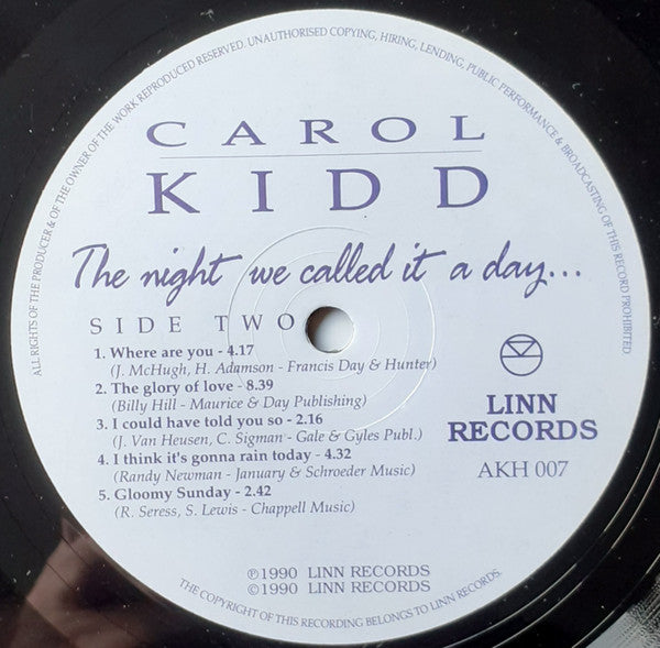 Carol Kidd : The Night We Called It A Day (LP, Album)