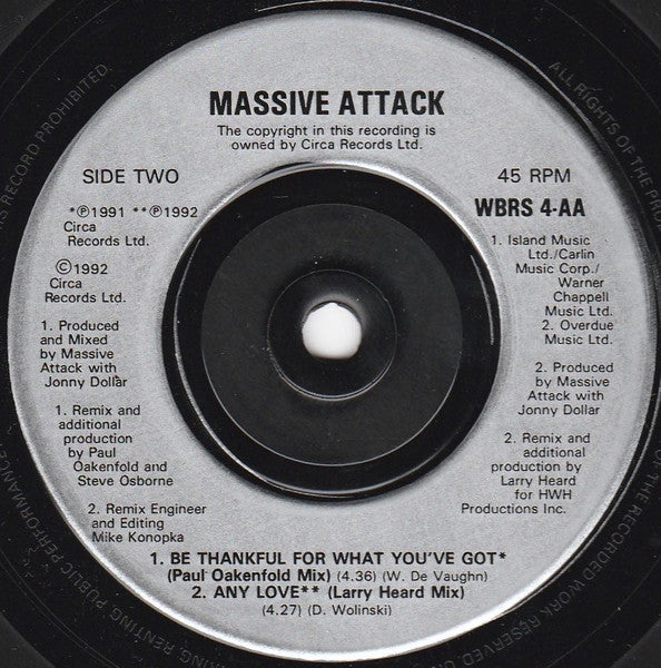 Massive Attack : Massive Attack E.P. (7", EP)