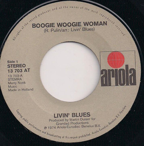 Livin' Blues : Boogie Woogie Woman (7", Single)