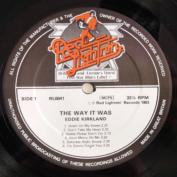 Eddie Kirkland : The Way It Was (LP, Album, RE)