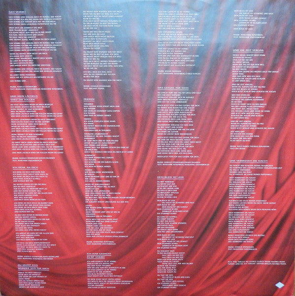 Marianne Rosenberg : Uns Verbrennt Die Nacht (LP, Album)