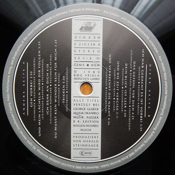 Marianne Rosenberg : Uns Verbrennt Die Nacht (LP, Album)