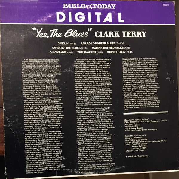 Clark Terry : Yes, The Blues (LP, Red)